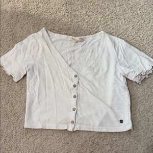 Roxy White Button-Down Women's Shirt